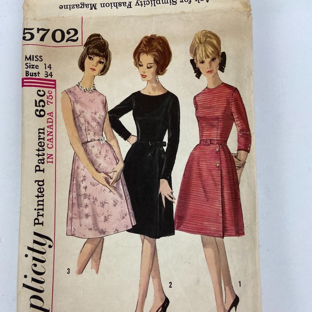 Vintage 1964s Simplicity sewing pattern 5702